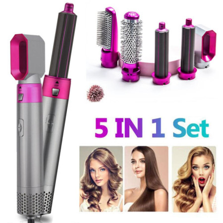 5 in 1 Hair Dryer Comb  Hair Straightener Brush Electric Hair Curler Professional Hair Styler Curling Iron Styling Tool