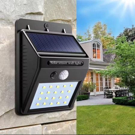 LED Motion Sensor Wall Solar Light Waterproof Security Lamp