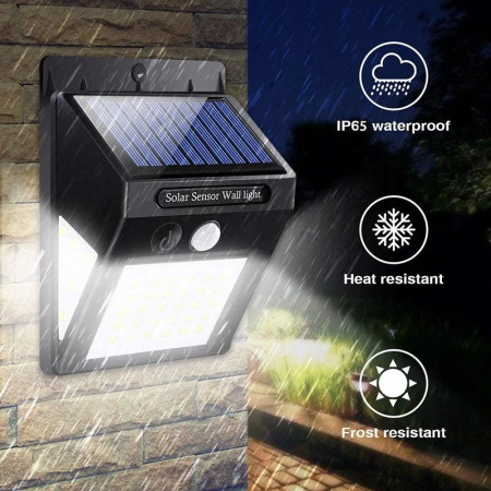 LED Motion Sensor Wall Solar Light Waterproof Security Lamp