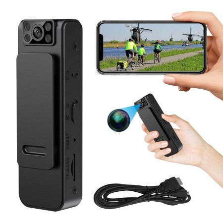 HD Wifi Mini Camera Night Vision Portable Video Recorder (With Wifi)