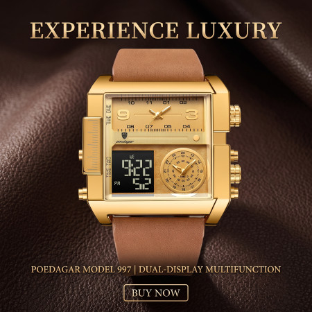 POEDAGAR Luxury Digital-Quartz Men's Watch