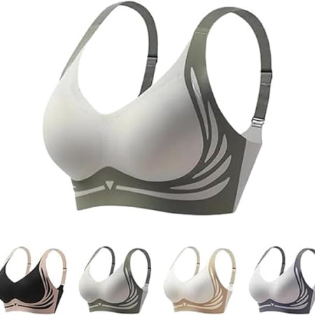 (2 PC) Push Up Seamless Underwear For Women Bra