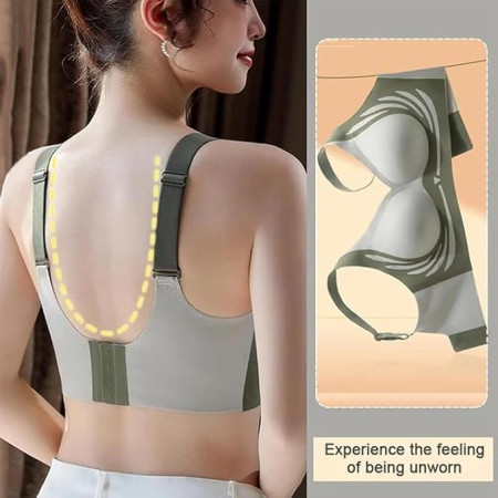 (2 PC) Push Up Seamless Underwear For Women Bra