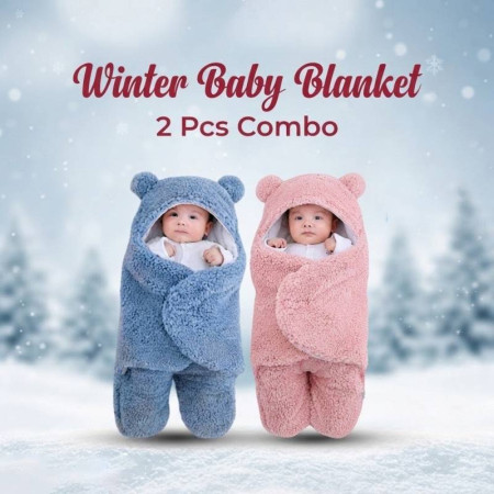 ২ পিচ ওরিজিনাল চায়না Baby Blanket (Blue + Pink Colors)