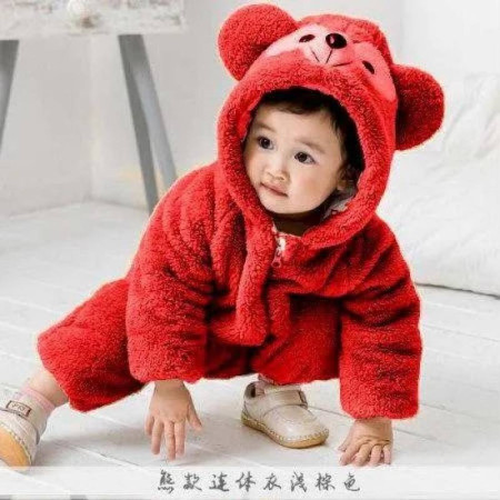 Newborn Baby Winter Plush Romper