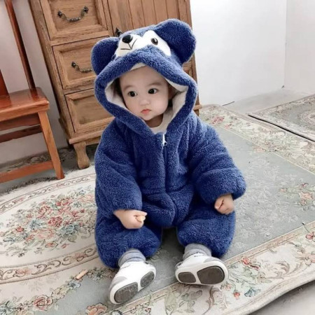 Newborn Baby Winter Plush Romper