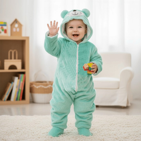 Newborn Baby Winter Plush Romper