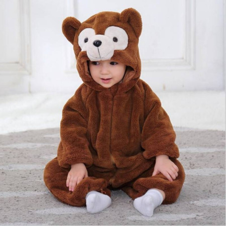 Newborn Baby Winter Plush Romper