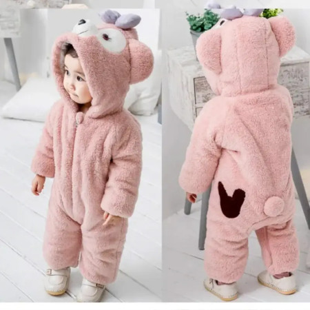 Newborn Baby Winter Plush Romper
