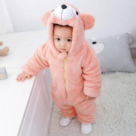Newborn Baby Winter Plush Romper