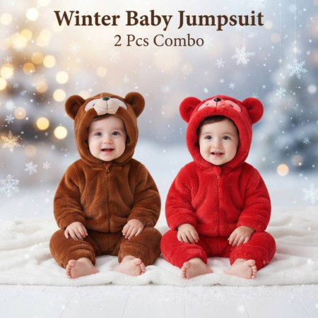 ২ পিস অরিজিনাল চায়না Baby Jumpsuit (Brown + Red Colors)